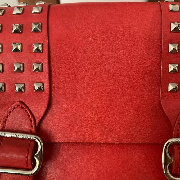 Rebecca Minkoff Small Red Alex Crossbody Studded - Picture 3 of 6